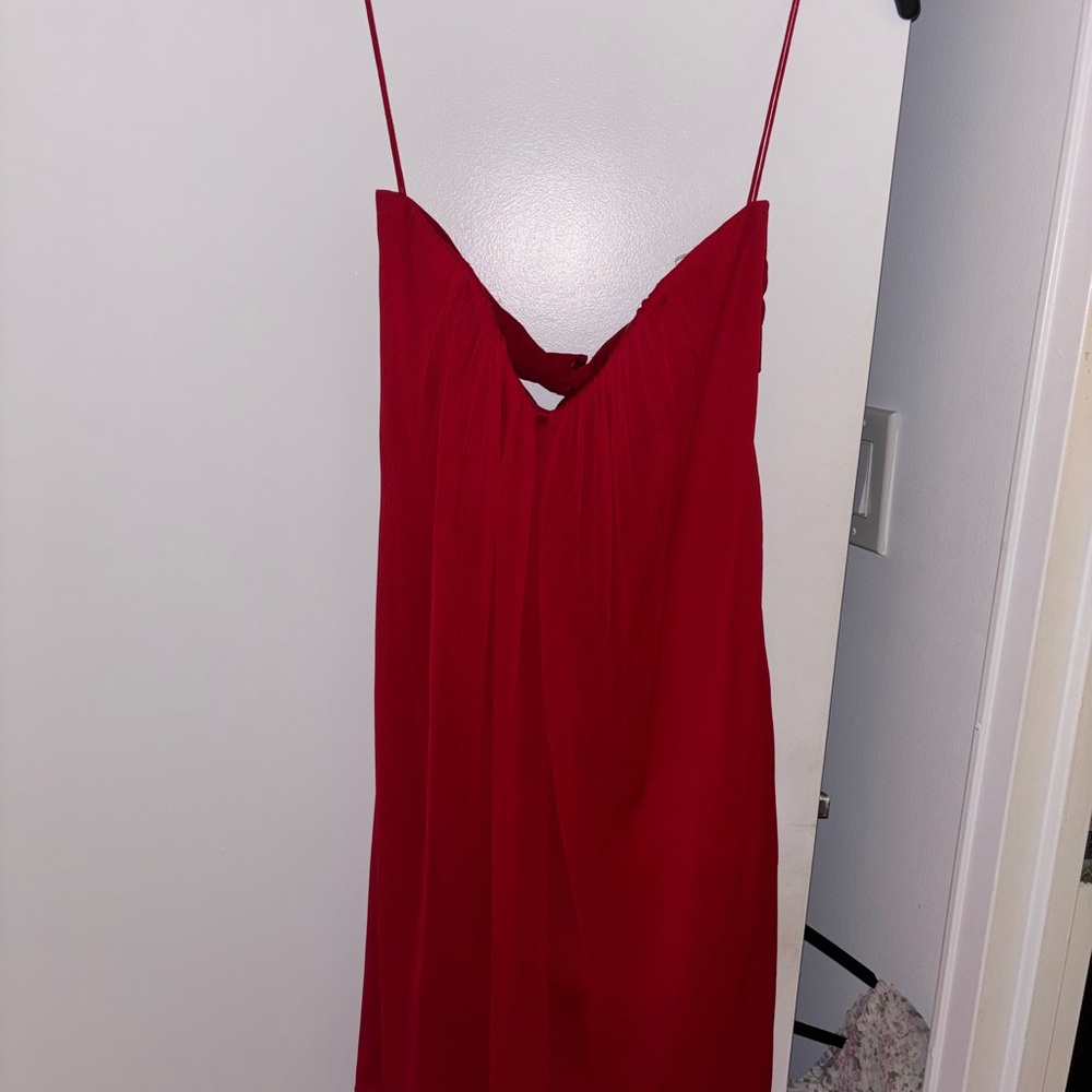 Alice + Olivia Red Backless Dress